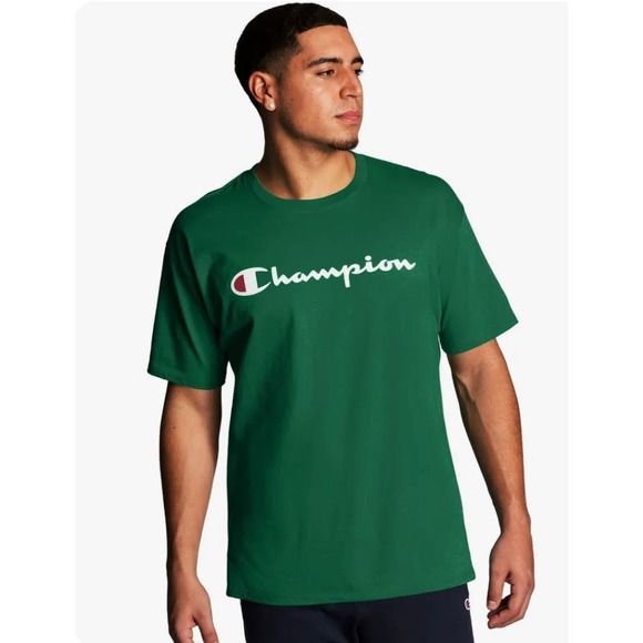 "Champion Men's Graphic T-Shirt - Green, Size XL" - Picture 1 of 4